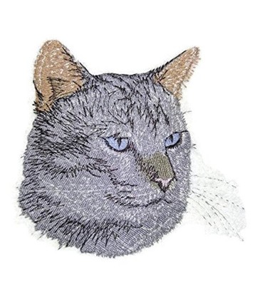Amazing Custom Cat Portraits [Lynx Point Siamese Cat Face ] Embroidered Iron On/