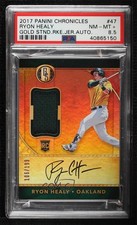 2017 Chronicles Gold Standard Rookie Jersey /199 Ryon Healy #47 PSA 8.5 Auto tj0