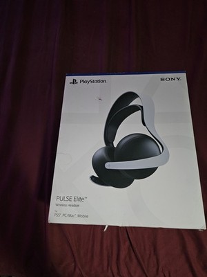 Sony PULSE Elite Wireless Headband Headset Black White for PS5 PC Mac Mobile