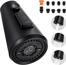 Cabezal rociador extra ble para grifo de cocina, 3 funciones, con 9 adaptadores,