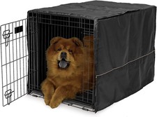Intermediate Dog Crate Cover Black Polyester Privacy Kennel