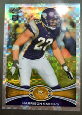 HARRISON SMITH-2012 TOPPS CHROME XFRACTOR ROOKIE-RC ? FOOTBALL CARD-VIKINGS #77. rookie card picture