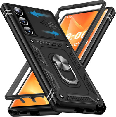 Panzerhülle für Samsung Galaxy S22 Ultra mit Folie Kameraschutz 360° Stand Black