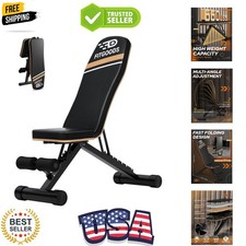 Space-Saving Adjustable Weight Bench - Incline  Decline for Full-Body Training