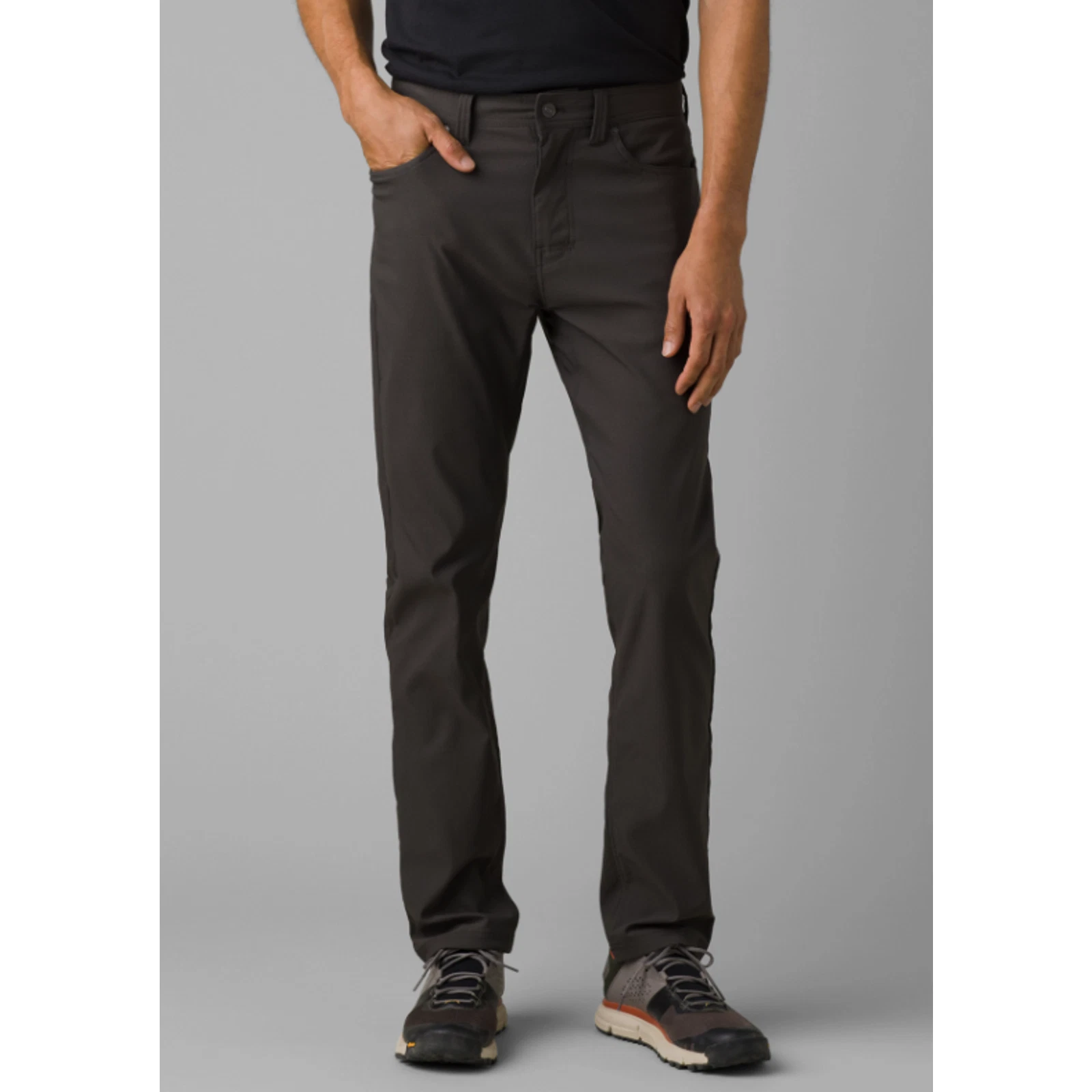 prAna Mens Brion Pant 31x36 Charcoal Grey Slim Fit Stretch UPF Quick Dry NWT