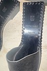 Bruno Magli Women’s Slides Black Leather Upper and Soles Lower Heels 40/9 Italy — photo 3