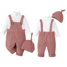 Baby Bodysuit Hat Overall Photography 3 Piece Outfits Family Gathering Newborn