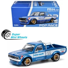 Pop Race 1:64 Pandem Datsun 620 Pickup Blue #217
