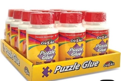 Puzzle Glue Clear - 4.5 oz. Jigsaw Puzzle Glue with Applicator 6-Pack Laminate