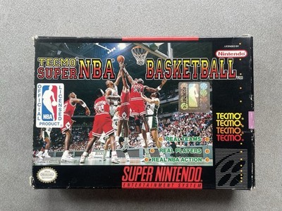 Tecmo Super NBA Basketball für Super Nintendo / SNES US NTSC CIB Anleitung Box