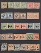 Albania 1921 Stamps on a Stockcard - Mint and Used