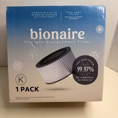 Bionaire BAPF160 True HEPA Air Filter 360 Replacement 1 Pack New Box