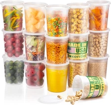 32 Oz Deli Containers with Lids [24 Set] – Made in USA, Bpa-Free Plastic Food Co