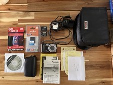 Panasonic LUMIX DMC-TZ10 Digital Camera Black with Accessories Tested Working