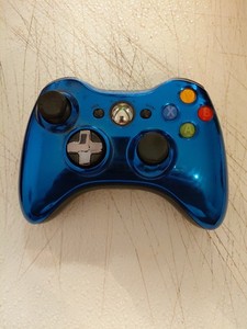 Manette Xbox 360 Officielle - Édition Limitée Chrome Series Bleue - Microsoft - Occasion