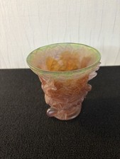 Trauben Eidechse Kristall Vase Daum Frankreich