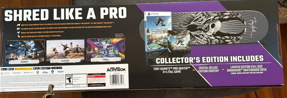 RARA EDICIÓN COLECCIONISTA. Tony Hawks Pro Skater 3+4 Remaster con tabla de skate Foto 3 de 4