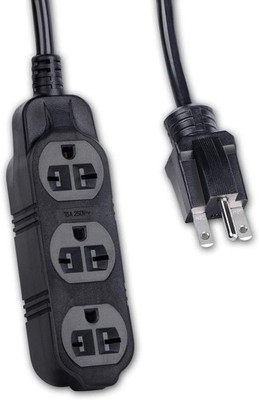 15FT 14 Gauge SJTW Power Cord, 15A 220/240V Power Extension Cord 15FT strip