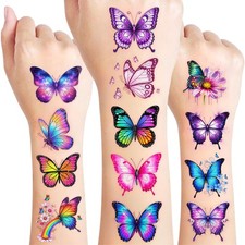 96PCS Butterfly Temporary Tattoos Stickers - Medium,