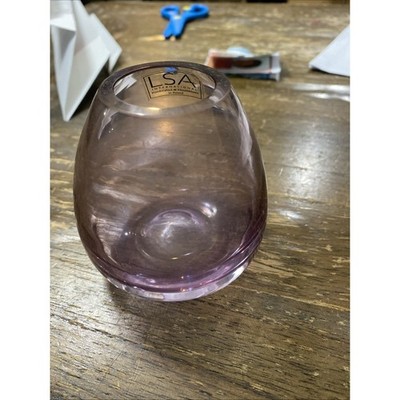LSA International Small Vase, Lilac, Thick, Handcrafted & Mouthblown,