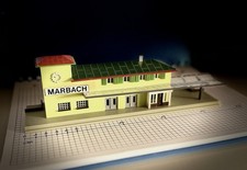 Faller H0 B-103 Bahnhof Schönblick 1959-1967 als "BAHNHOF MARBACH“ Fertigmodell