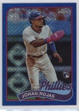 2024 Series 2 1989 Topps Chrome Silver Pack Mojo Blue Refractor Johan Rojas 1cx3