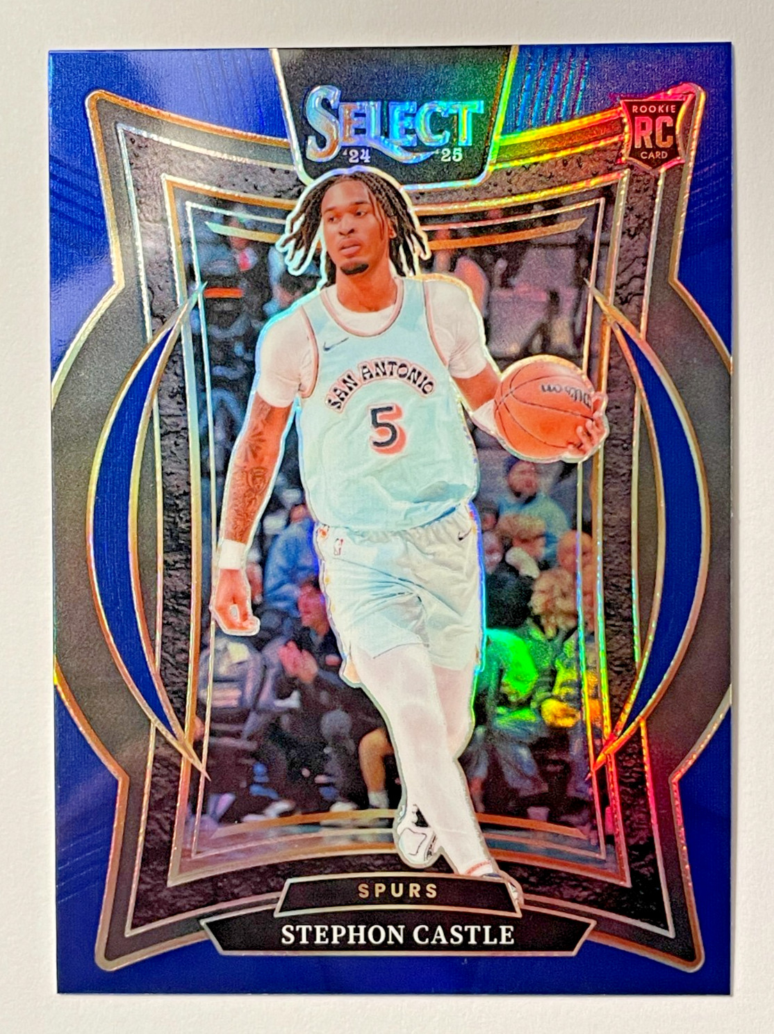 Stephon Castle - 2024-25 Panini Select #72 Blue Prizm (Rookie RC)