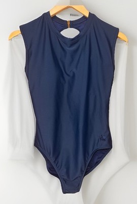 GREAT DEAL! new-with-tags size L Hapari navy-blue one-piece crew-neck swimsuit