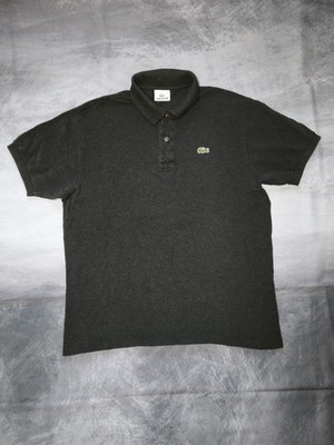 Lacoste Polo Shirt Charcoal Dark Grey Heather Mens Size L Lacoste 5 Classic Fit