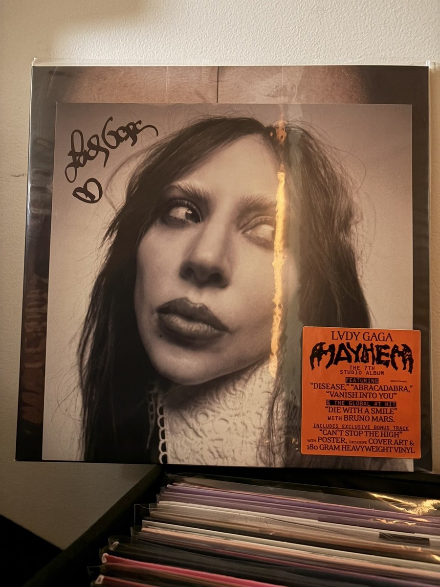 NEW Lady Gaga SIGNED Mayhem Indie Exclusive Alt Cover / Alt