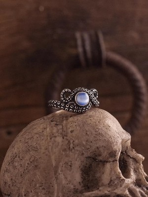 NIGHT WORKS Deep Sea Gaze Retro Cthulhu Octopus Antennae Ring Large 