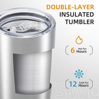 AIANJI 20oz Tumbler Bulk Stainless Steel Tumblers with Lid Vacuum Insulated Double Wall Travel Coffee Mug Powder Coated Tumbler Cup for Hot and Cold