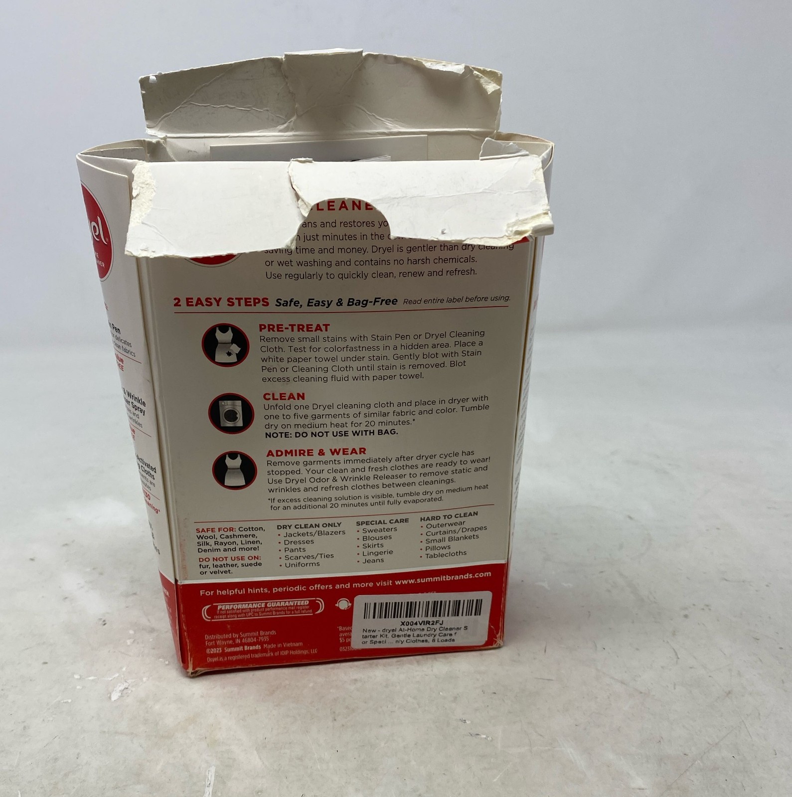 Dryel At-Home Dry Cleaner Starter Kit, Red/White, 6-Load Stain Pen + Spray + 6