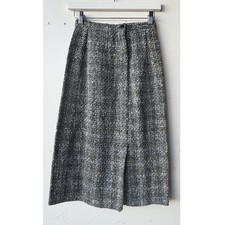 VINTAGE NEW 1960's Women's Blue/Gray Lined Italian Tweed Skirt Size 22