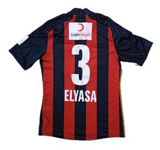 Adidas Elyasa S&uuml;me Gaziantepspor Matchworn Jersey Shirt Red Black 2011 Sz. M
