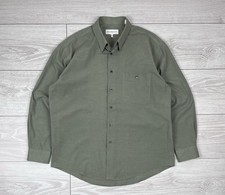 Yves Saint Laurent Vintage 00s Green Button Pocket Shirt Mens L Size