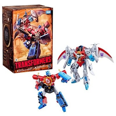 Transformers Timelines Hearts of Steel Optimus Prime & Starscream 2 pk (in hand)