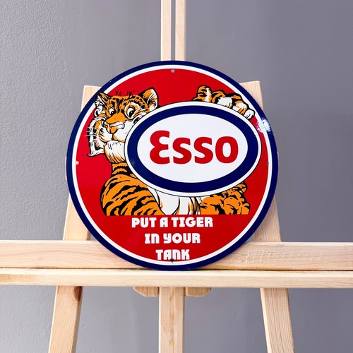 Esso Put a Tiger in Your Tank Red Vintage Metal Sign – 30 cm / 11.8”