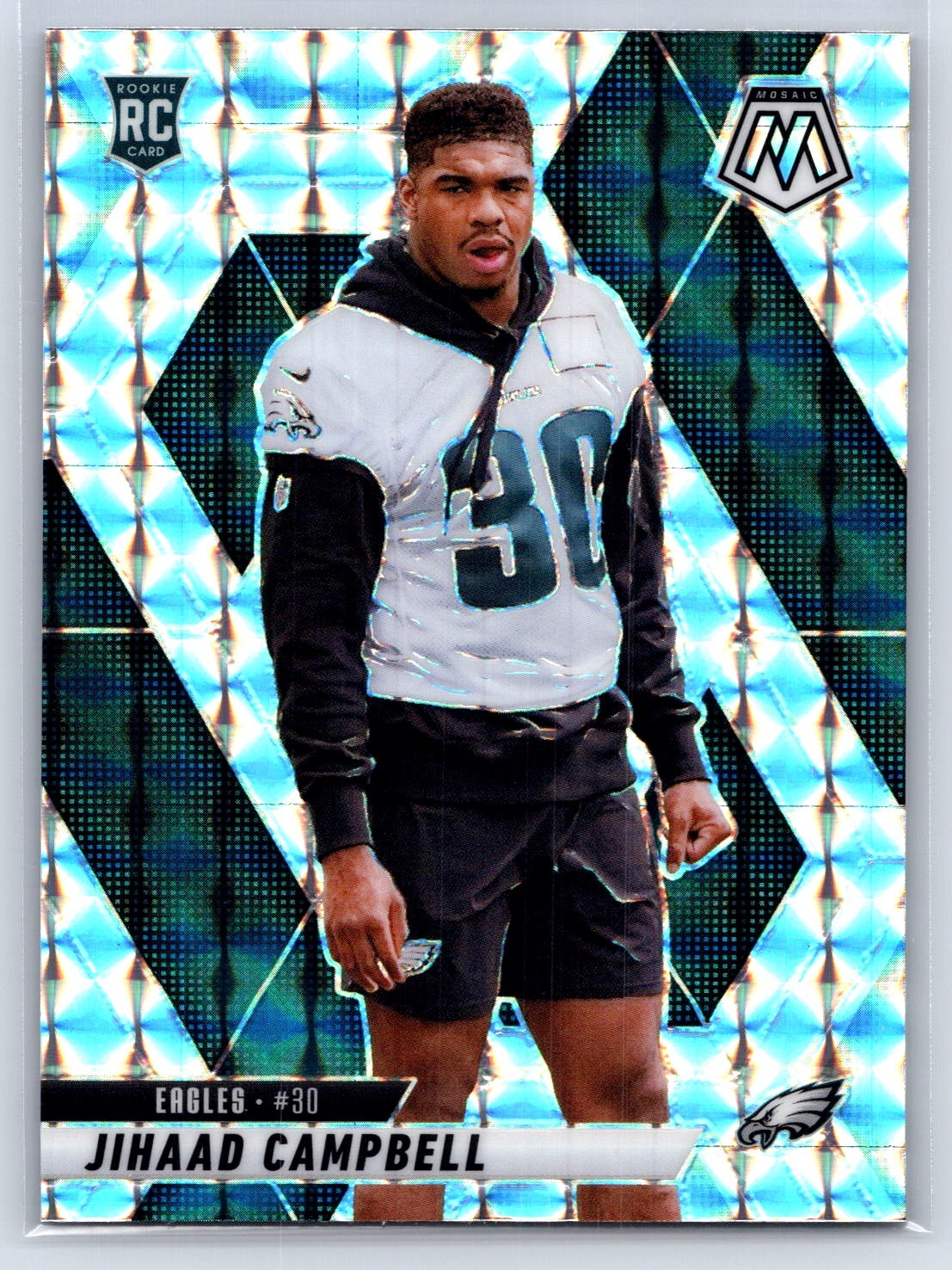 2025 Panini Mosaic #341 Jihaad Campbell Mosaic Rookie Card Eagles