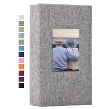 Photo Album 4x6 with 300 Pockets Fabric Linen Cover Photo Book Slip-in Pictur...
