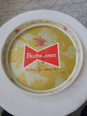 Budweiser King Of Beers Metal Beer Serving Tray 13''