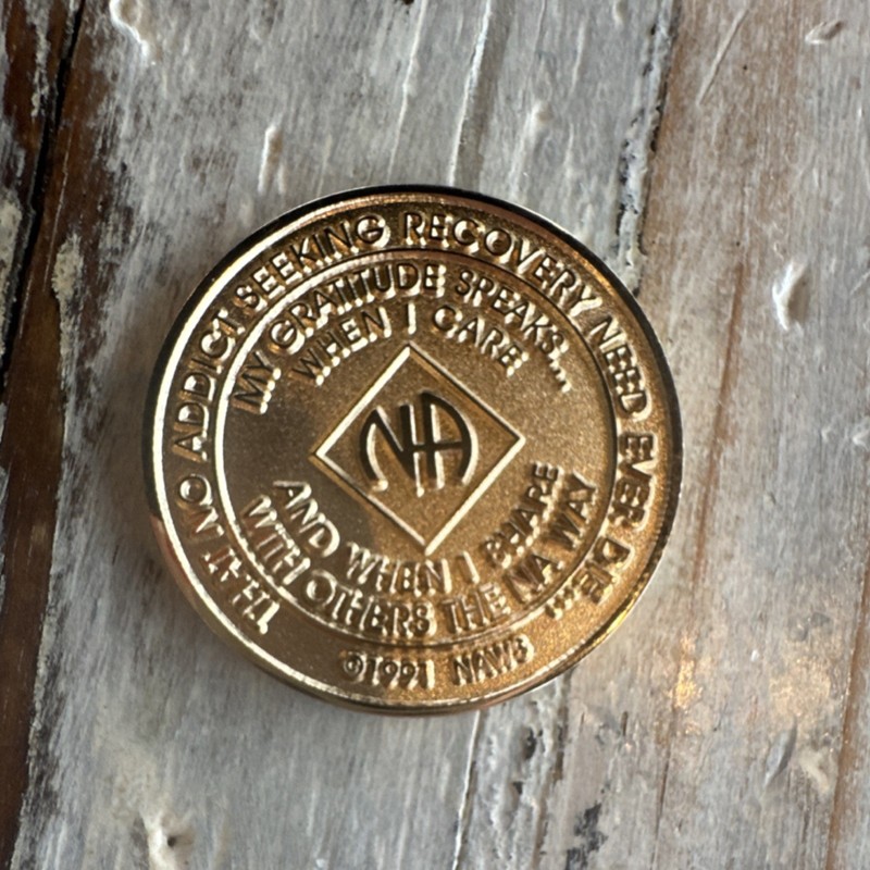 Narcotics Anonymous NA Recovery Program XIII Bronze Anniversary Token 1991