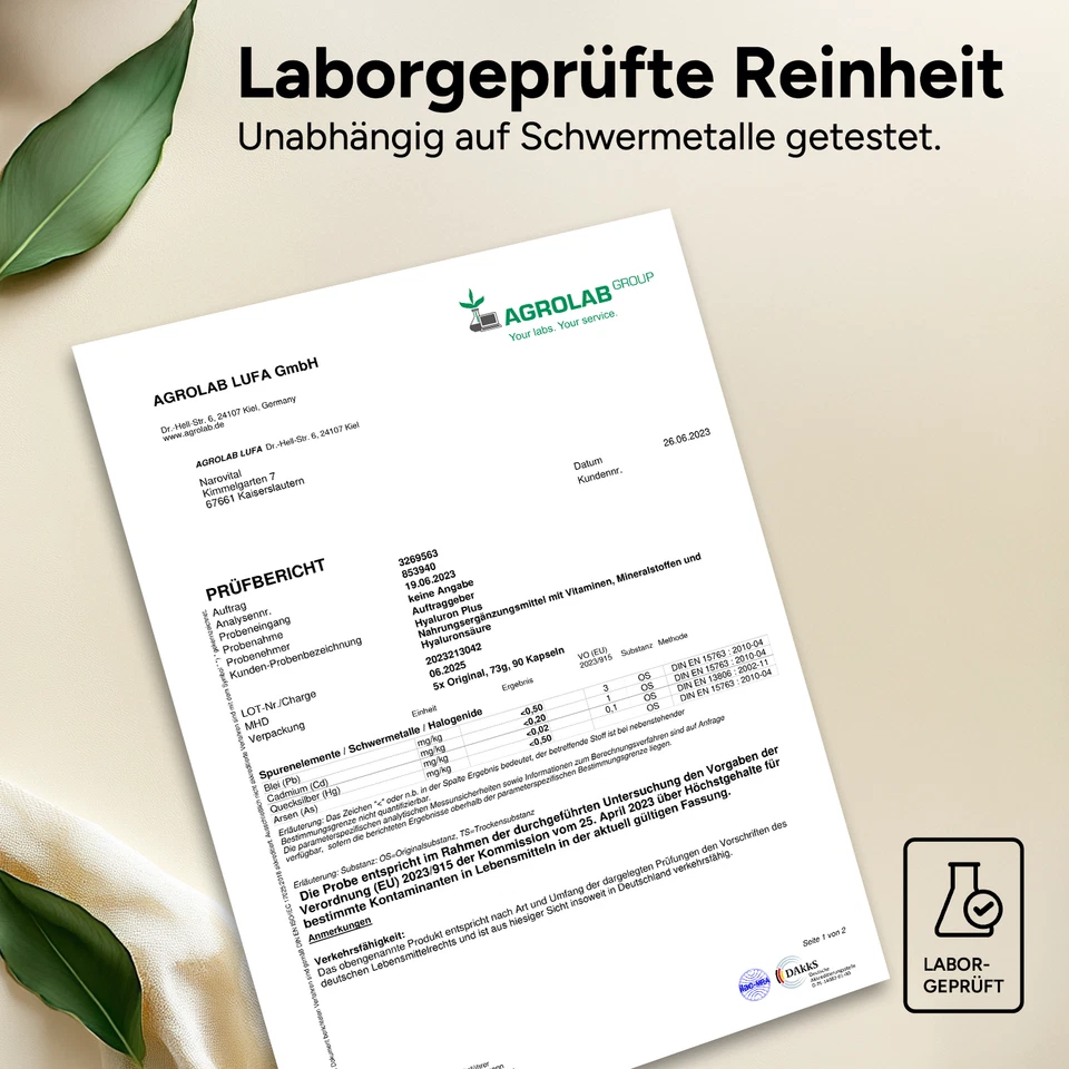 Hyaluronsäure Kapseln - Anti-Aging & Gelenke - 500 mg Hyaluron hochdosiert - Bild 4 von 4