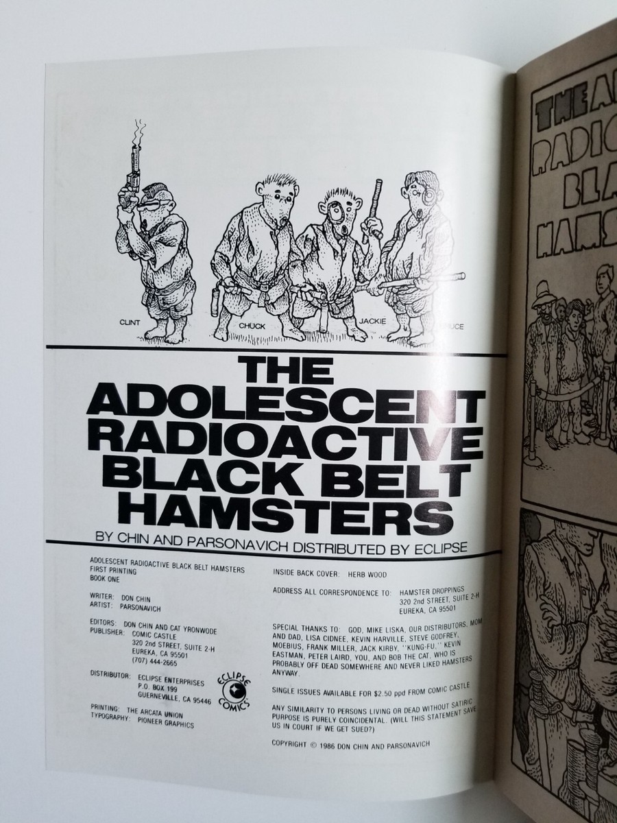 Adolescent Radioactive Black Belt Hamsters #1 (1986 Eclipse