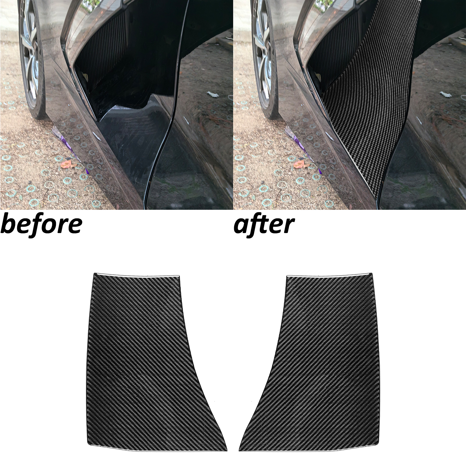 Real Carbon Fiber Car Body Side Air Vent Trim For Chevrolet Corvette C8 2020-25