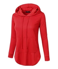 Red Pocket Fitted Hoodie  - MADE IN THE USA