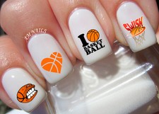 Basketball Nail Art Stickers Transfers Decals Set of 60 - A12352