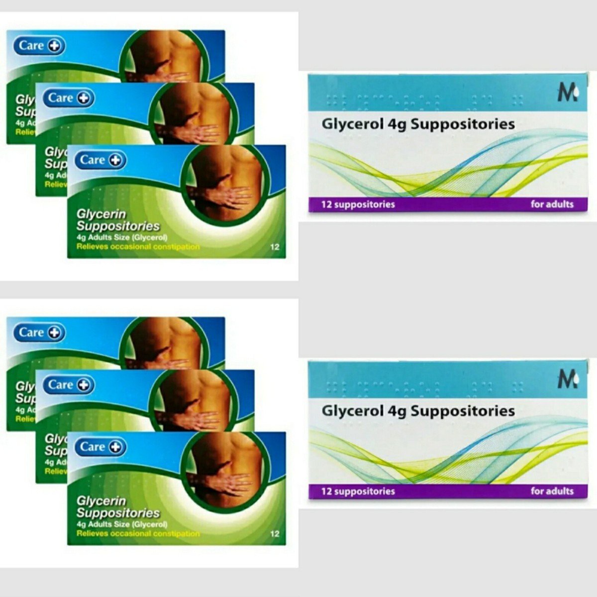 Glycerol Suppositories For Adults 4g (12