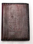 Vintage Soviet USSR Leather brown leather mens wallet portmane document banknote