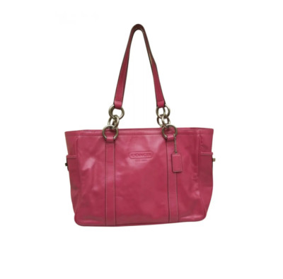 Coach Pink East West Gallery Patent Leather Zip Top Shoulder /Tote